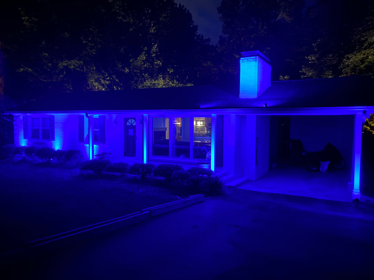 raleigh nc outdoor colored lighting