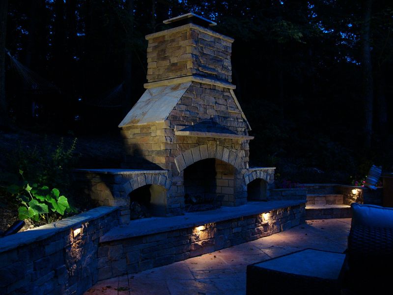 Outdoor lighting raleigh hardscapes