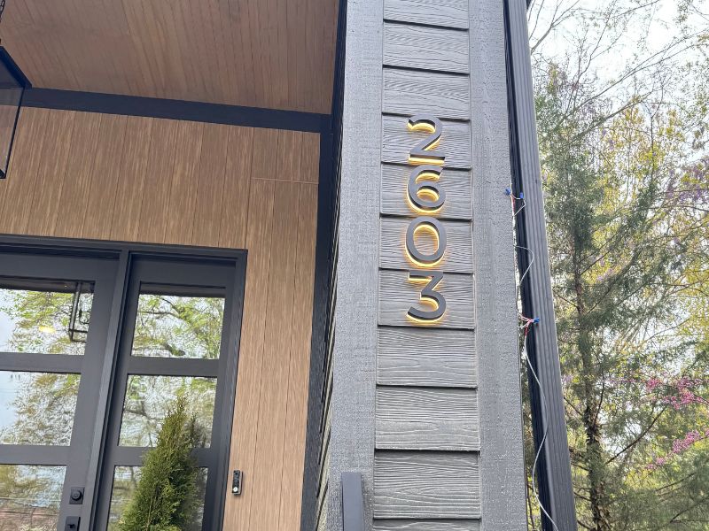 backlit LED address numbers raleigh