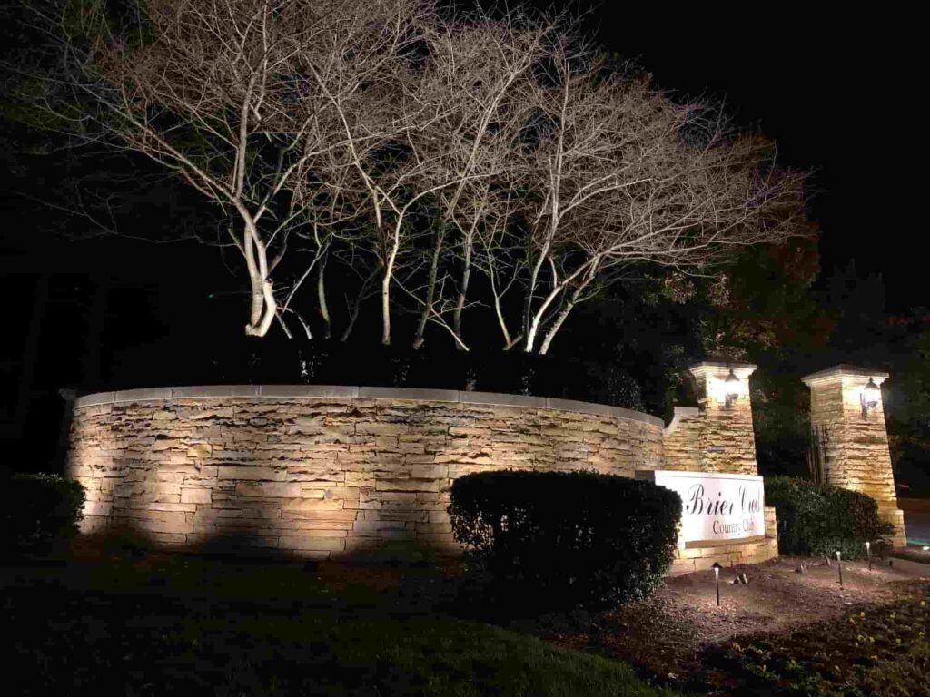 Outdoor lighting installation for a commercial property in Durham, NC