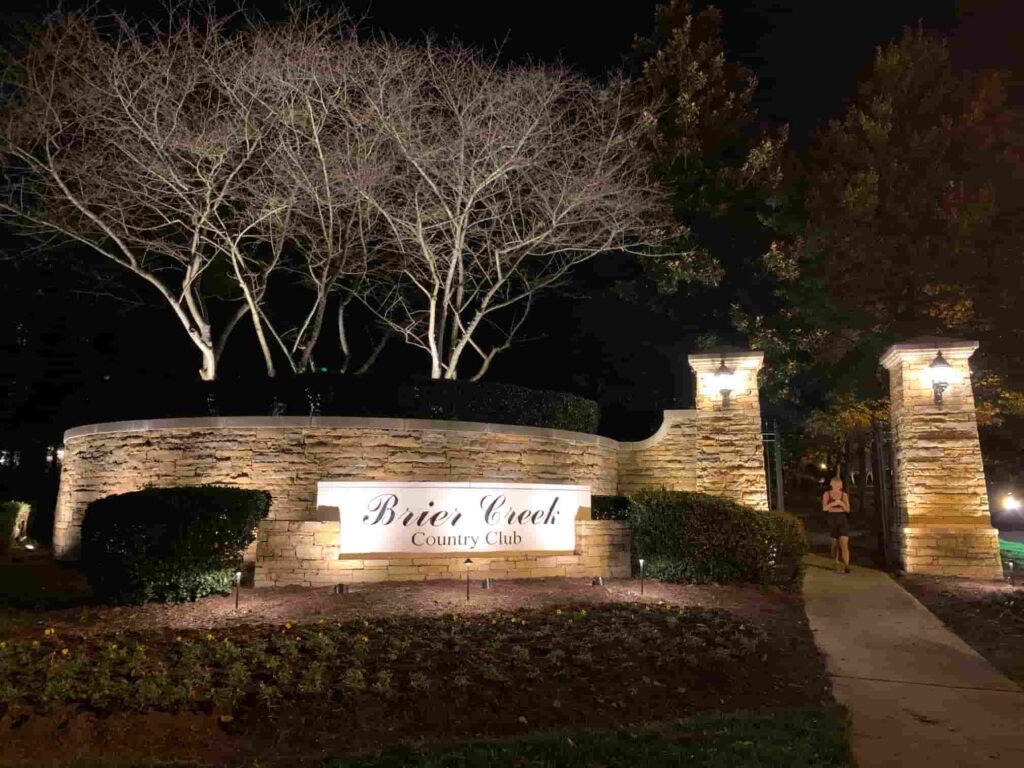 Commercial outdoor lighting system for a Raleigh, NC business location