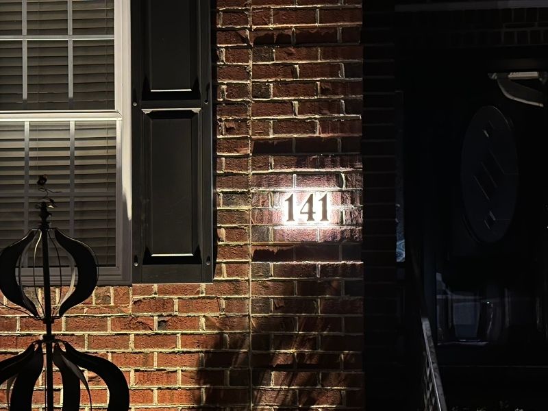 light up address house numbers installation